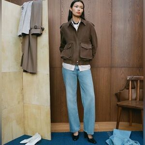 Denim Forum The Farrah Hi-Rise Wide Jean Regular Length Sz 26